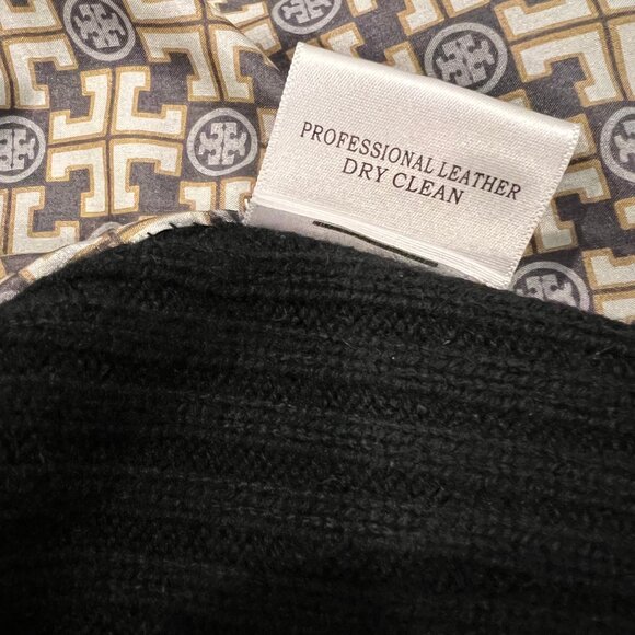 Tory Burch Leather and Wool Cardigan Size S - Picture 9 of 10